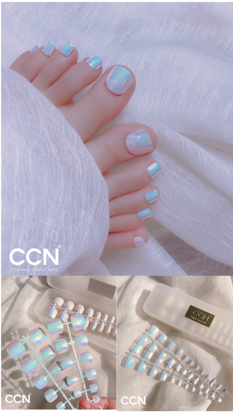 Mermaid Colorful Nail Material For Women Factory Salon Designer Nails 240pcs Fake Toenail Tips