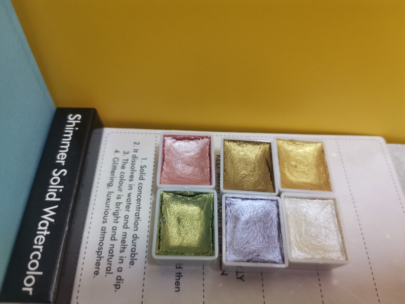 2021 Factory Pearl Solid Powder Pigment For Nails Decoration Painting Shimmer Solid Watercolor Set