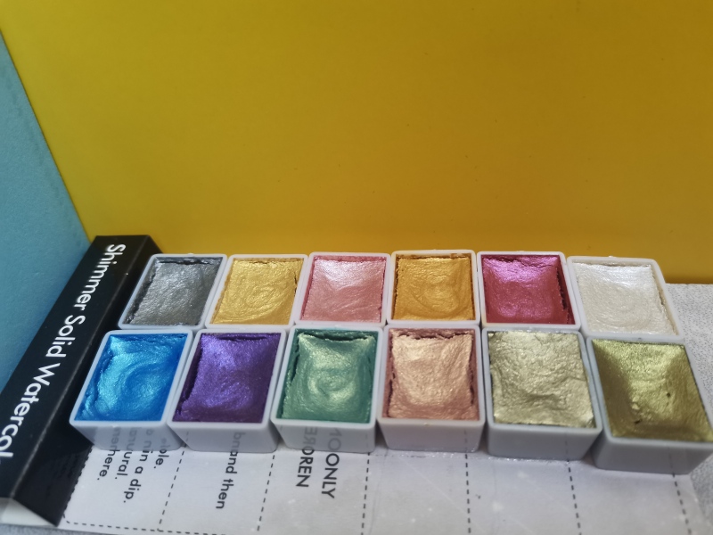 2021 Factory Pearl Solid Powder Pigment For Nails Decoration Painting Shimmer Solid Watercolor Set