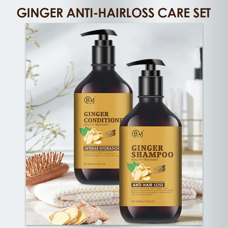Wholesale private label available prevent hair fall hair growth anti hair loss ginger shampoo and conditioner