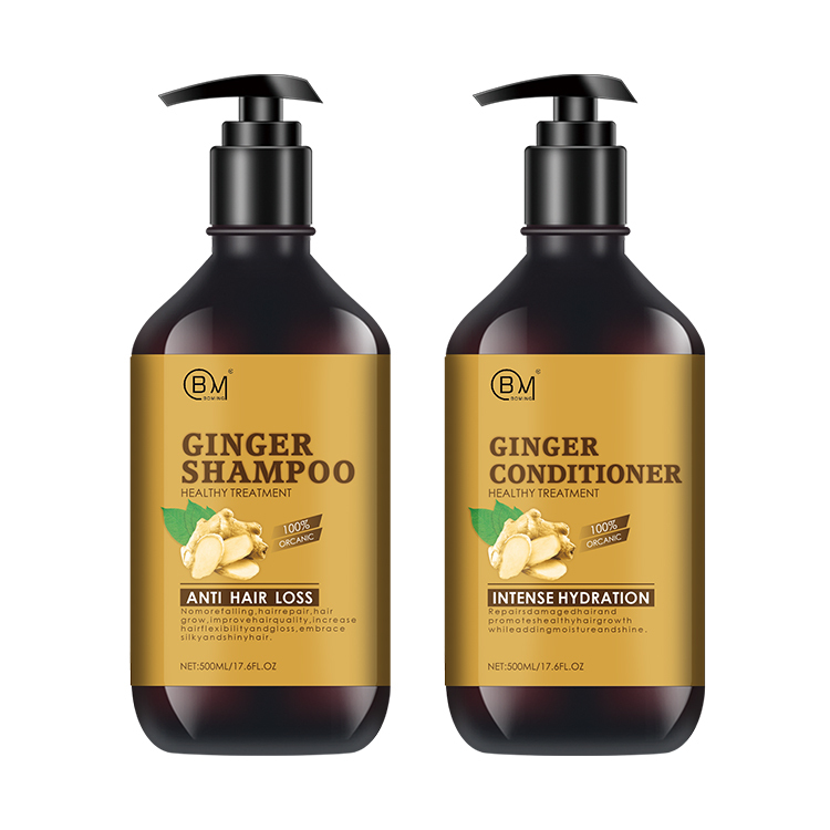 Wholesale private label available prevent hair fall hair growth anti hair loss ginger shampoo and conditioner