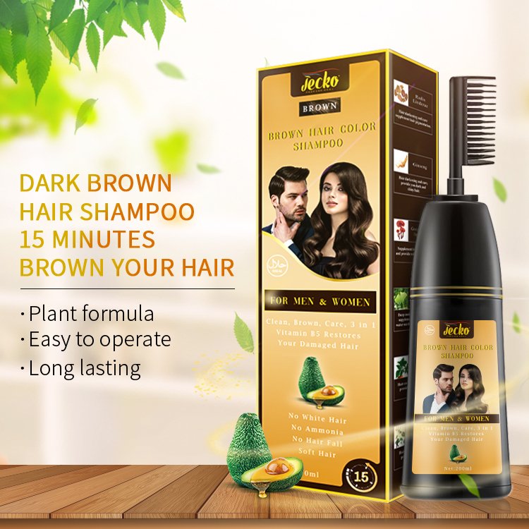 5 minutes cover grey hair magic comb hair color shampoo 