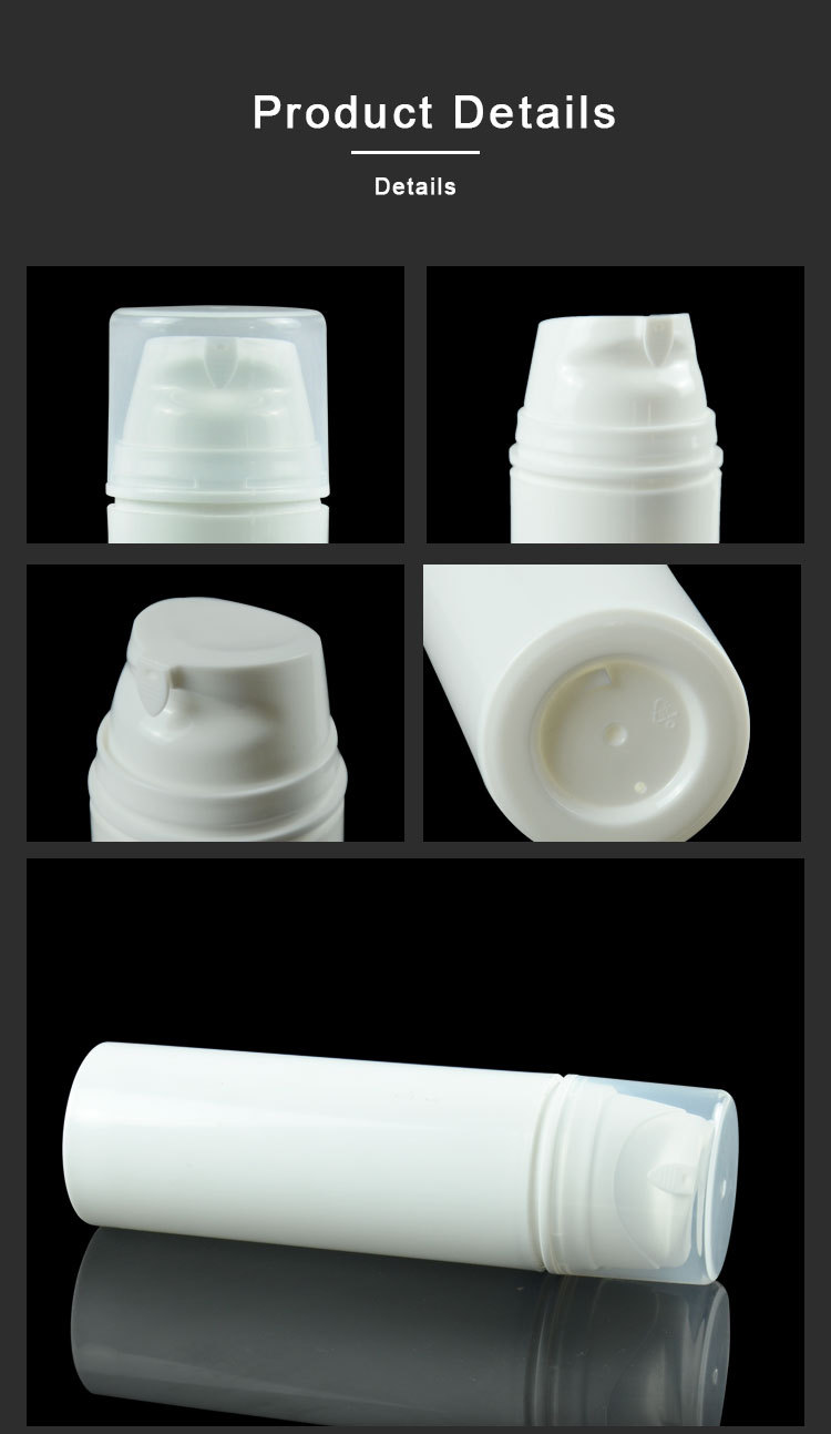 New arrival 30ml 35ml 50ml 150ml custom color serum plastic bottle set airless cosmetic bottle