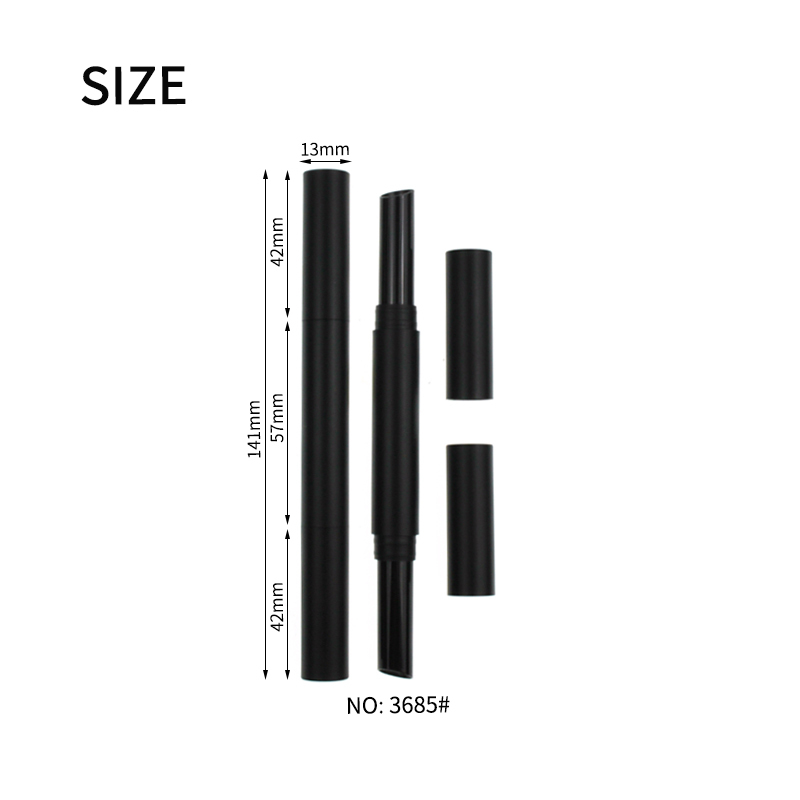 Jinze double-end lipstick tube round shape 2 in 1 highlight contour pencil packaging