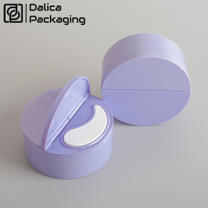 New Deisgn Eco-friendly Round Flip Cap Purple 50ml Plastic Skin Care Container Cosmetic Jar With Spatula