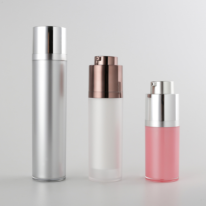 15ml 30ml 50ml Empty Luxury Rotary Acrylic Cosmetic Packaging Round Twist Up Skin Care Airless Pump Bottle