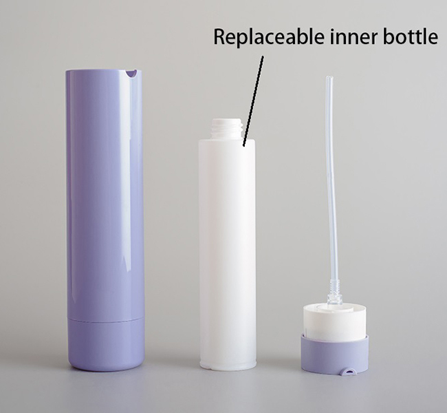 New Design 30ml 50ml 100ml Plastic Twist Up Purple Skin Care Packaging Refillable Lotion Pump Bottle