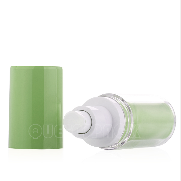 eco friendly hygienic refillable double wall airless plastic bottle for skincere cosmetics