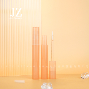 Jinze 4ml orange cream color full transparent eyeliner tube eye gel container with wand