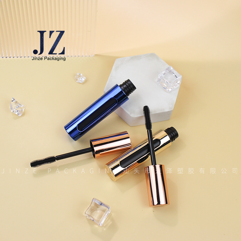 Jinze round shape 7ml mascara tube 9ml lip gloss container set with window
