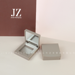 Jinze square single color magnetic eye shadow case blusher container with mirror