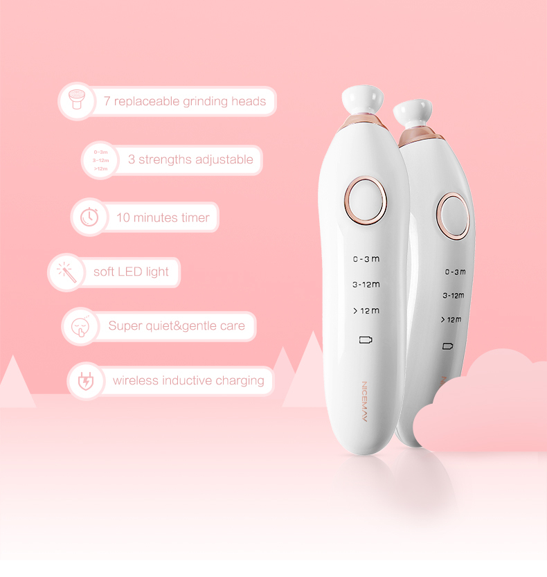 High Quality Baby Nail Trimmer Electric Led Light Automatic Nail Manicure Set for Baby