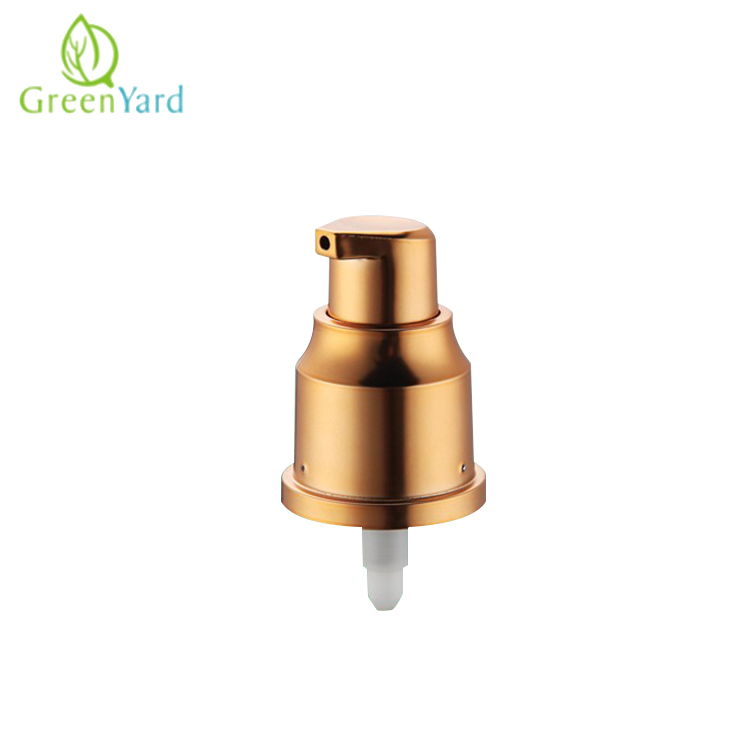 Gold Cream Treatment Pump For Cosmetic With Full Caps Cream Pupm