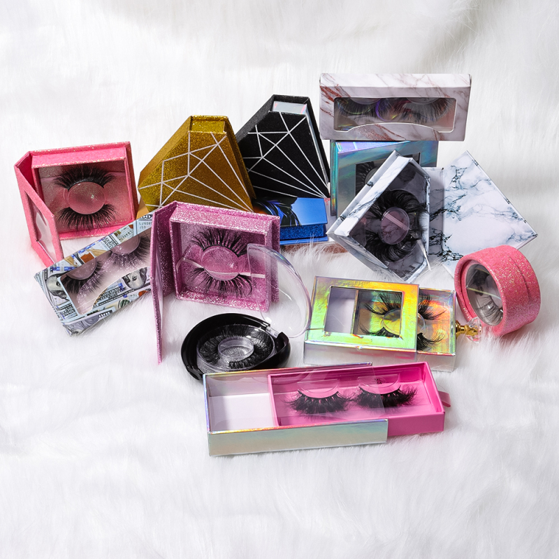 Strip 3D Mink Lahes Private Label False Eyelash Custom Vendors Packaging Package Box