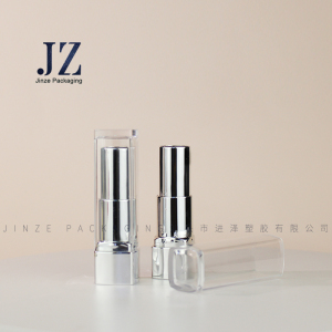 Jinze square lipstick tube custom color lip balm container with PCR plastic material