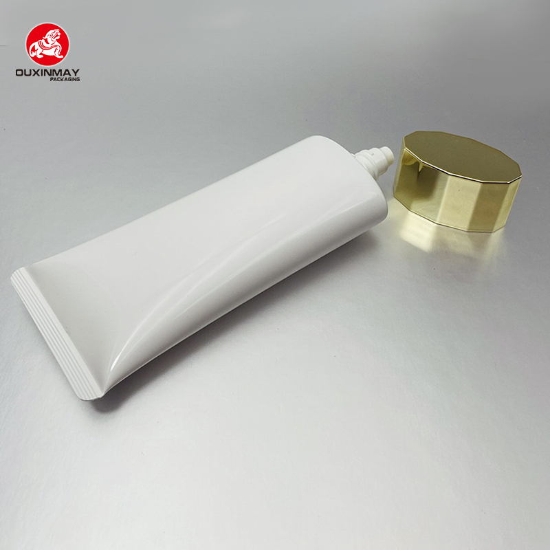 mult-angle oval tube with mult-angle gold lid