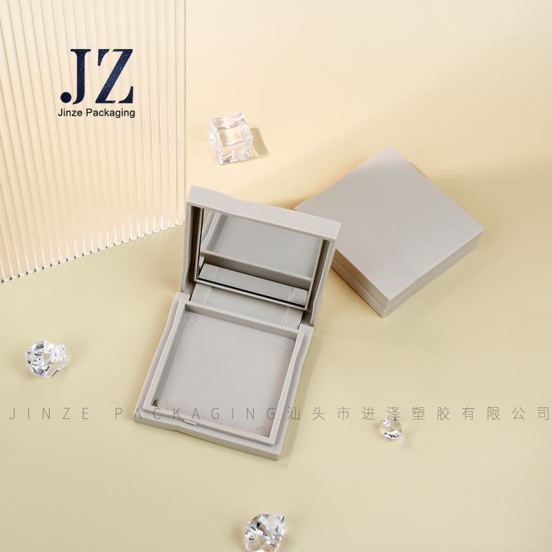Jinze gift case shape square compact powder case with mirror baked powder container