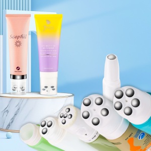 Round Oval Shape Touchless Roller Massage Tube One Tube Based Applicator for Eye Cream Serum