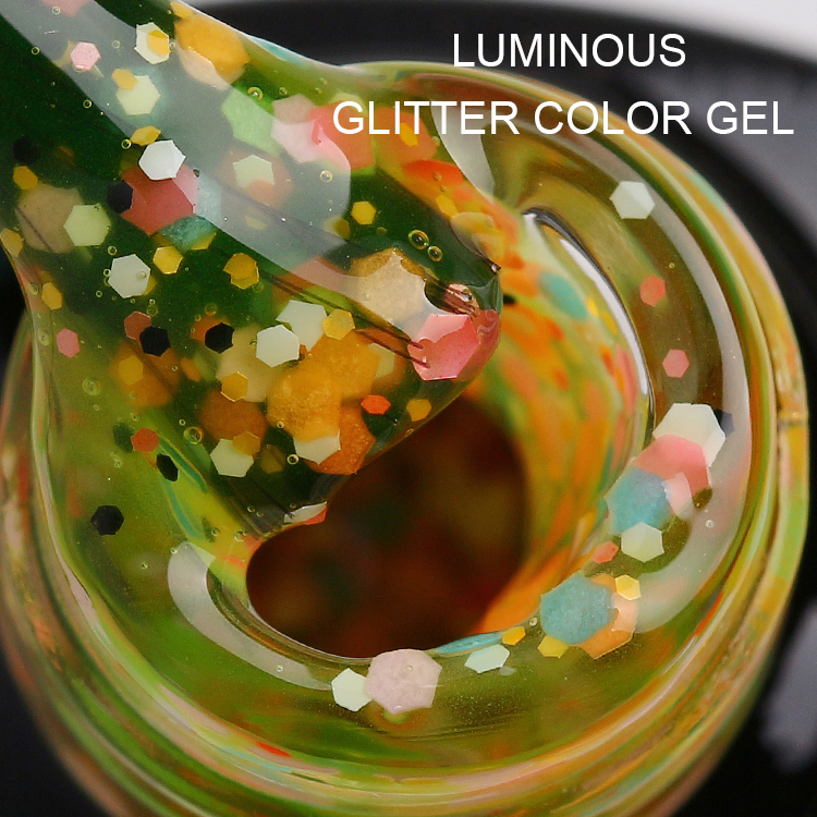YDC new arrival Luminous Glitter Color Gel UV LED gel polish best seller wholesale OEM supplier