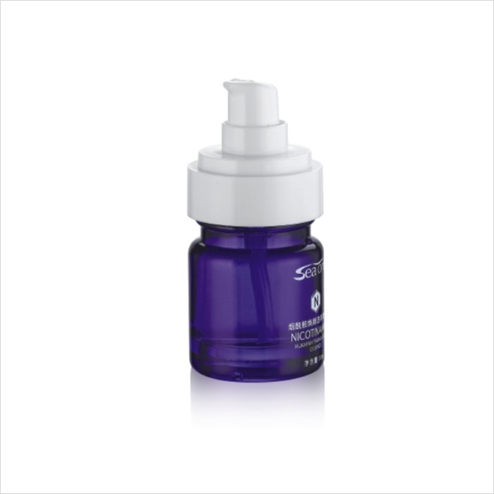 Empty glass lotion pump bottle Purple color and cosmetic jar set with lid 30 60 120ml