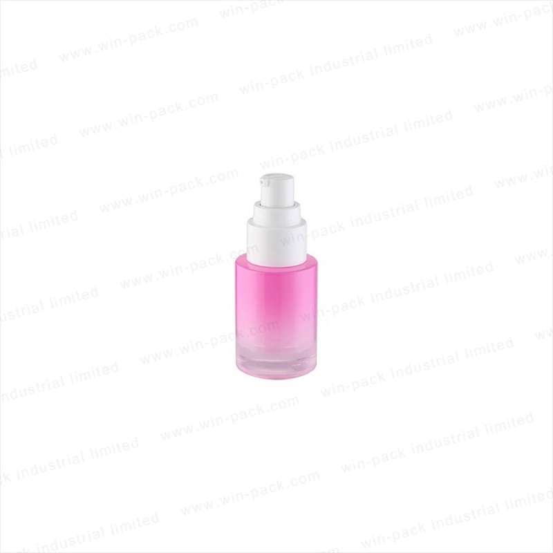 Upscale Empty Refillable pink Glass Bottles Portable Cosmetic Jar Container for Lotion Essential Oil