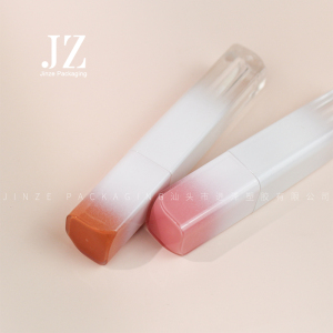Jinze with transparency injection 3.5ml square lip gloss tube unique design lip tint container