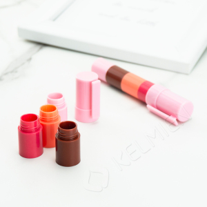 plastic tube packaging for lip balm lipstick container Multi-layer screw pen shape