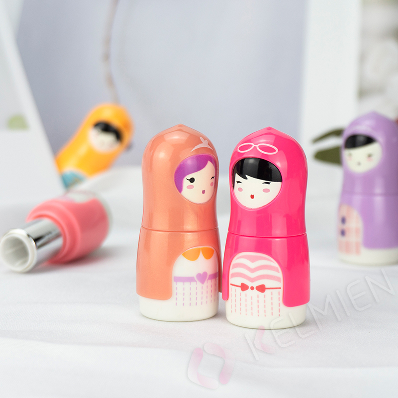 Unique cartoon lipstick tube cute lip balm tube for cosmetic packaging