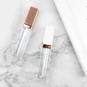 Rose gold lipgloss bottle clear lip gloss tube cosmetics packaging