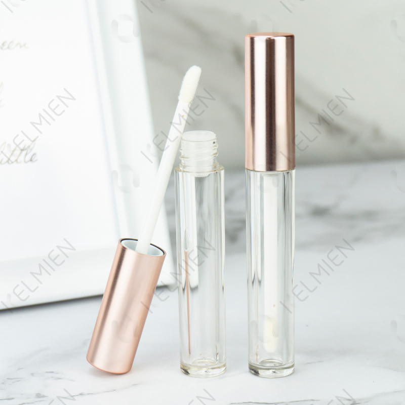 Matte gold lip gloss tube liquid lipstick Lip gloss packaging Transparent tube Wholesale custom empty Luxury container