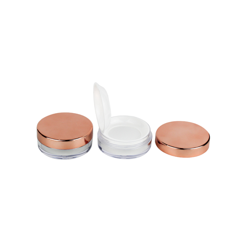 Jinze loose powder jar round elasticated net sifter loose powder containers