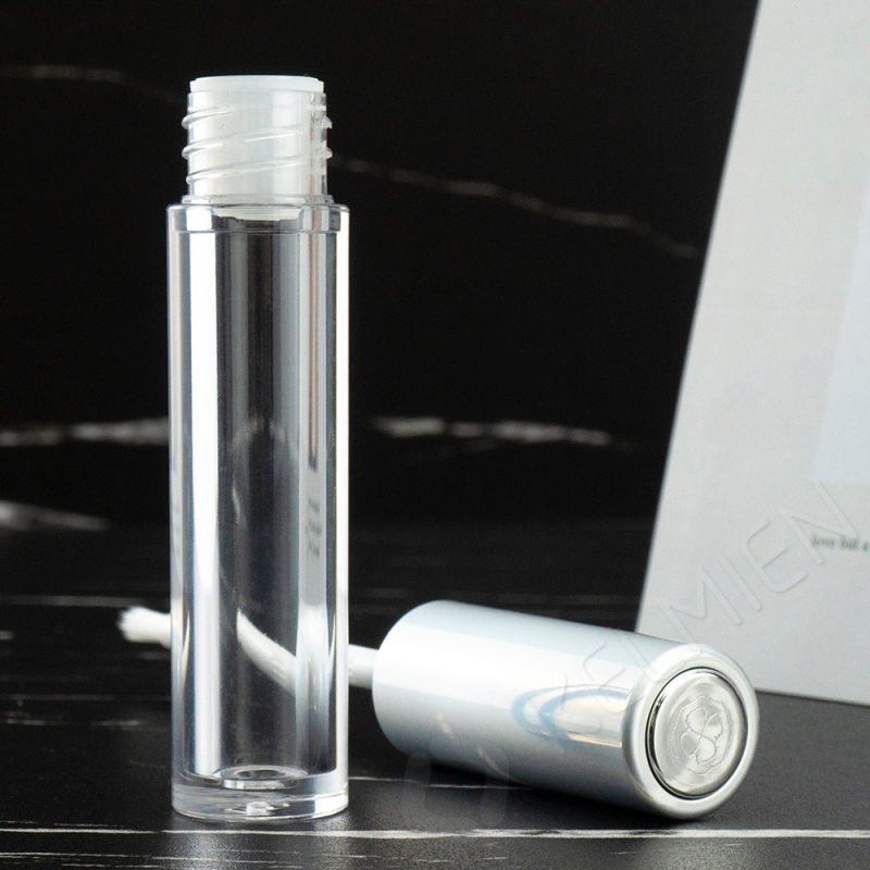 empty luxury lipgloss tube bottle packaging with Retractable brush