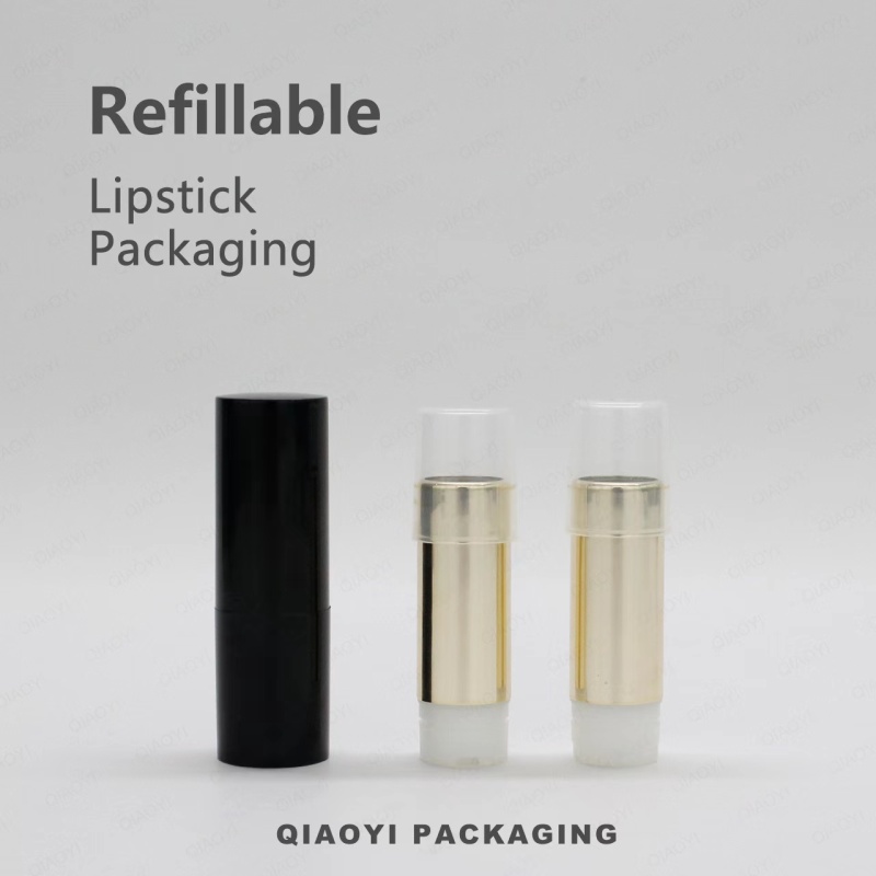 Refillable lipstick tubes white lipstick container empty lipbalm tube custom logo lipbalm packagingfor plastic cosmetic