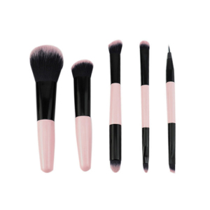 5pcs Mini handle Makeup brush set powder brush eye shadow brush cosmetic brush set with mesh bag