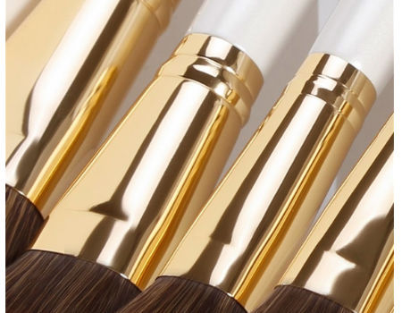 14pcs gold and white color ferrule cosmetic brush makeup brush high quality brushes facial brush