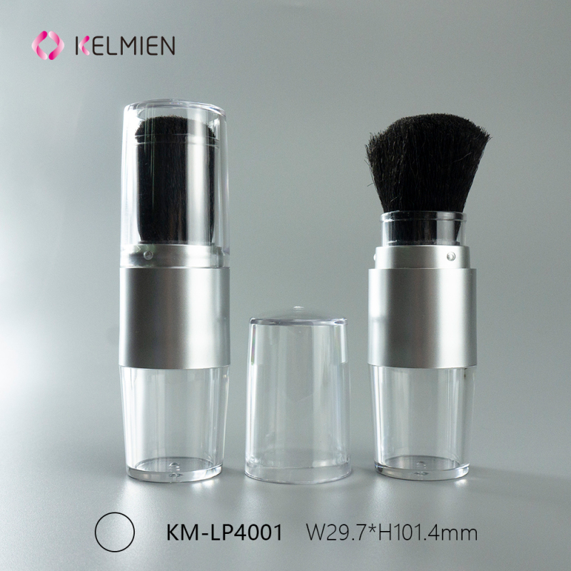 Hot Selling Cosmetic Powder Foundation Brush Refillable Powder Jar Two in one No need to stick powder Semi-automatic integrated