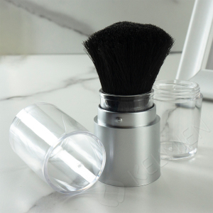 Hot Selling Cosmetic Powder Foundation Brush Refillable Powder Jar Two in one No need to stick powder Semi-automatic integrated