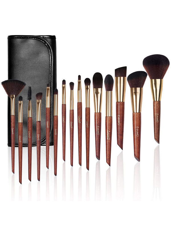 Private label makeup brush 15pcs Cosmetic Brush with Gift Case Powder brush