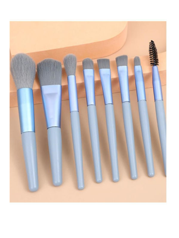 8pcs Mini Makeup brush set powder brush set wood handle nylon hair best selling cosmetic brush set