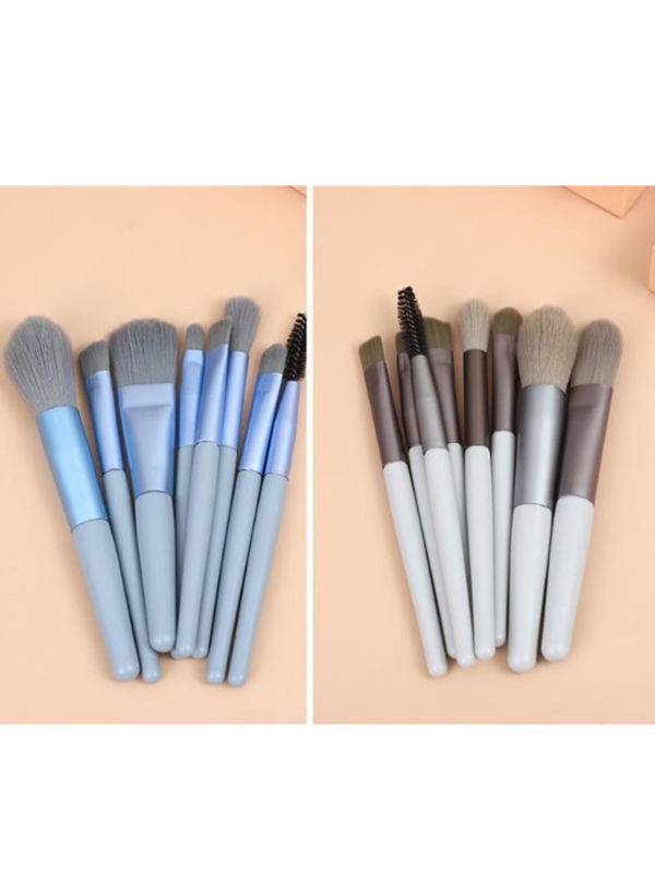 8pcs Mini Makeup brush set powder brush set wood handle nylon hair best selling cosmetic brush set