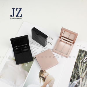 Jinze magnet square 2 colors eye shadow case blusher container shading powder packaging