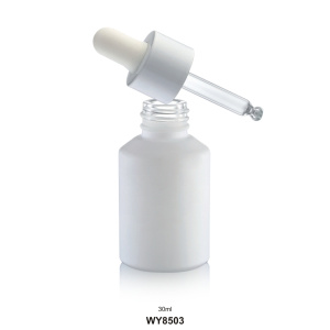 DEMEI 30ml cosmetic custom white glass dropper bottles wholesale for essential oil personal care
