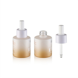 DEMEI Luxury New Design Gradient Color Glass Dropper Bottles with Square Shape Rubber 30ml