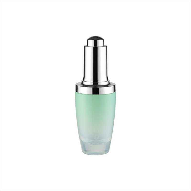 DEMEI Luxury Gradient Color Glass UV Coating Press Dropper Lotion Bottle 30ml 