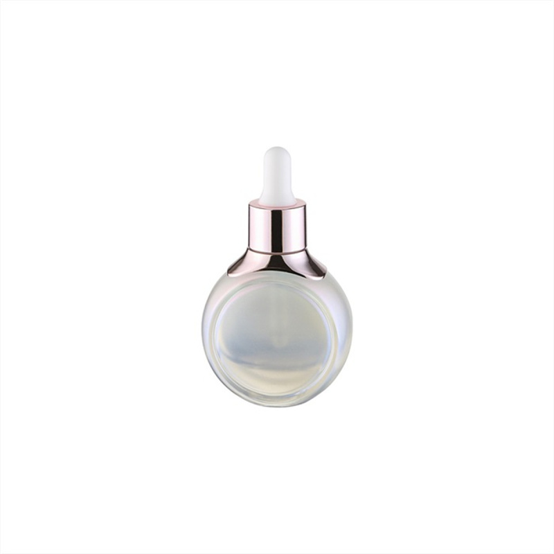 DEMEI Pretty Glass Serum Cosmetic Bottle With Silver Dropper Lid 30ml