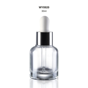 DEMEI China Skincare Fancy Glass Bottle With Aluminum Dropper Lid 30ml