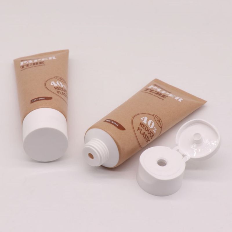 Eco-friendly Waterproof Kraft Paper Squeeze Cosmetic Tube