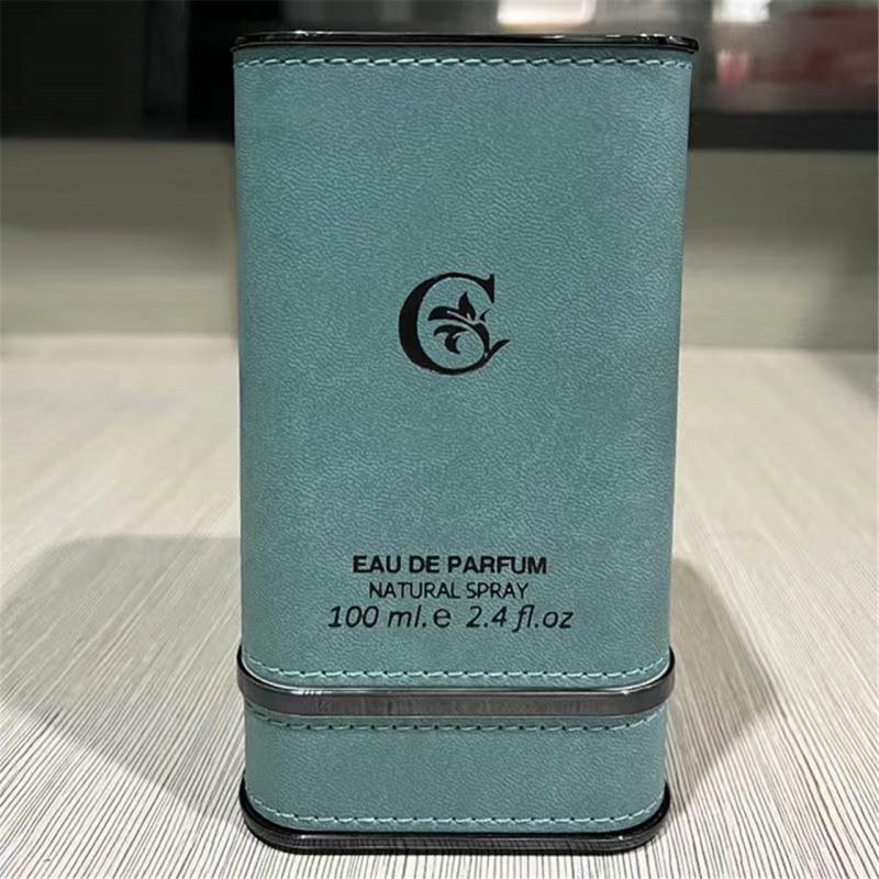 Rigid leather perfume box