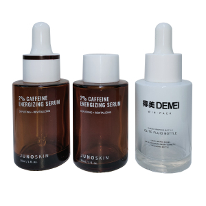 DEMEI WY8441 30ML amber clear Glass dropper bottle essential oil cosmetic packing