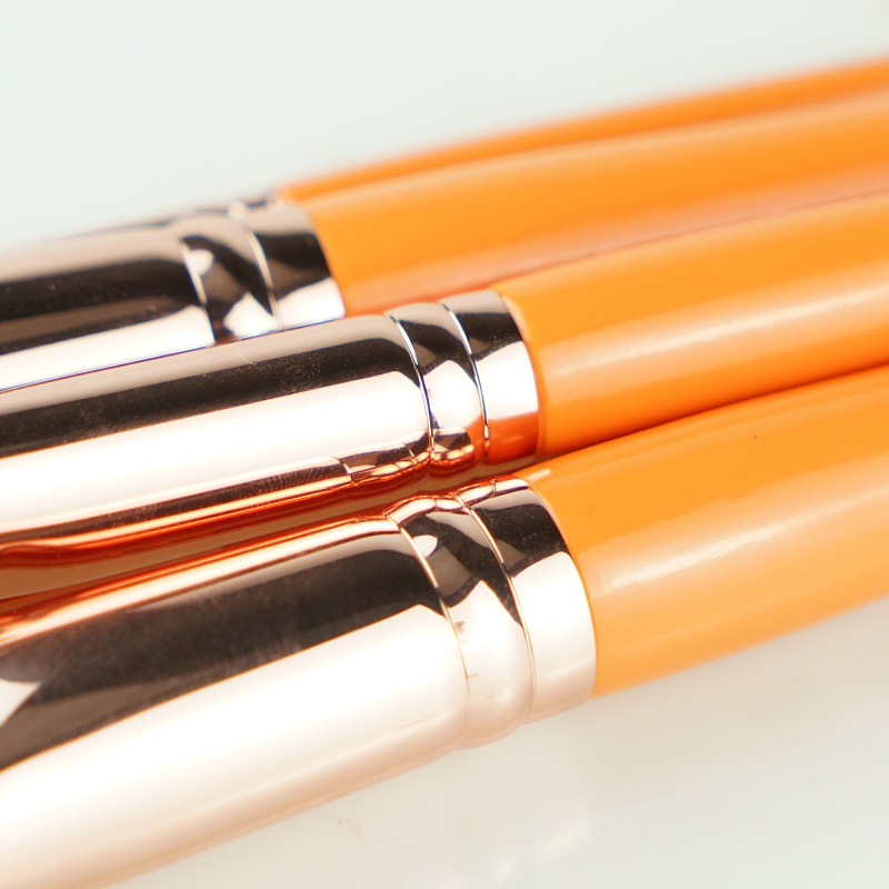 15pcs orange makeup brush set 
